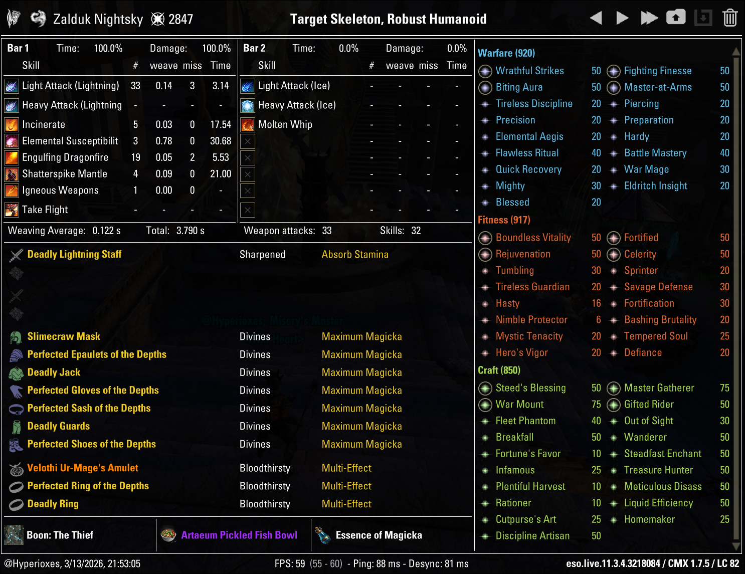One Bar Breath Dragonknight Solo CMX setup - Full Damage Velothi setup