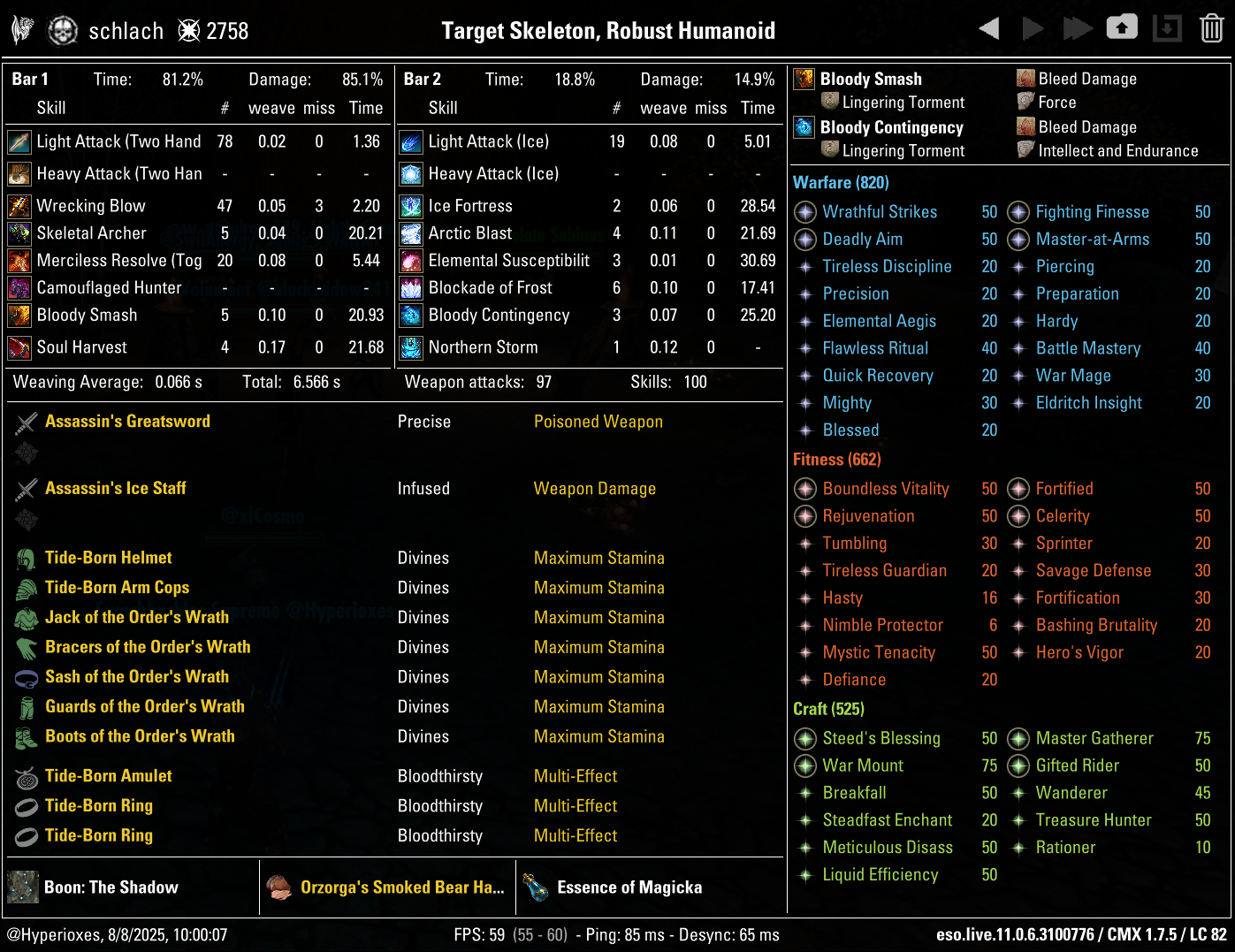 Two Handed Death Knight Solo CMX setup - Crafted setup