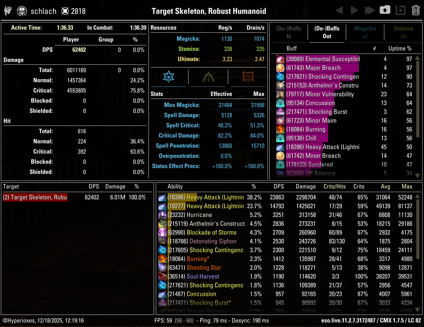 Heavy Attack Subclass Solo CMX parse - Regular setup