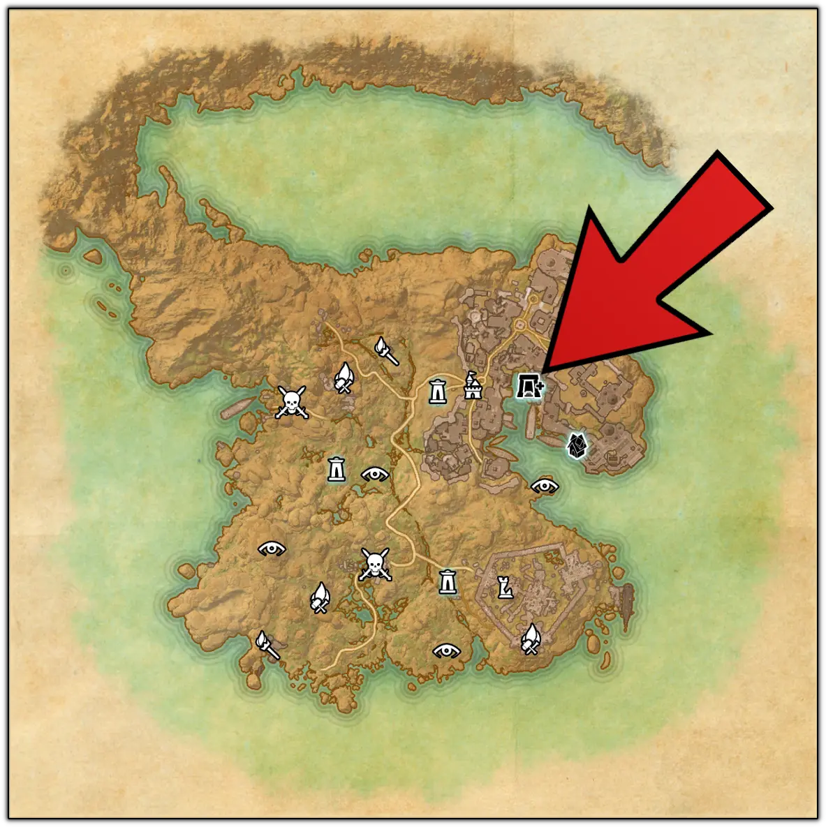 Hews Bane Map