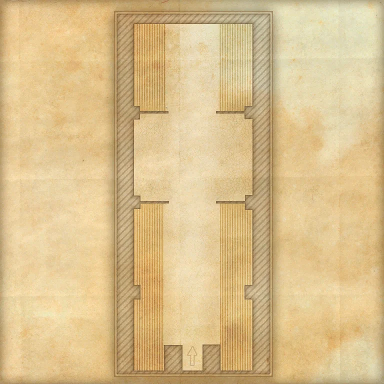 Custodian's Repository room map with the start, Mnemonic Custodian, Astral Tear, Nowhere Chest, and exit marked