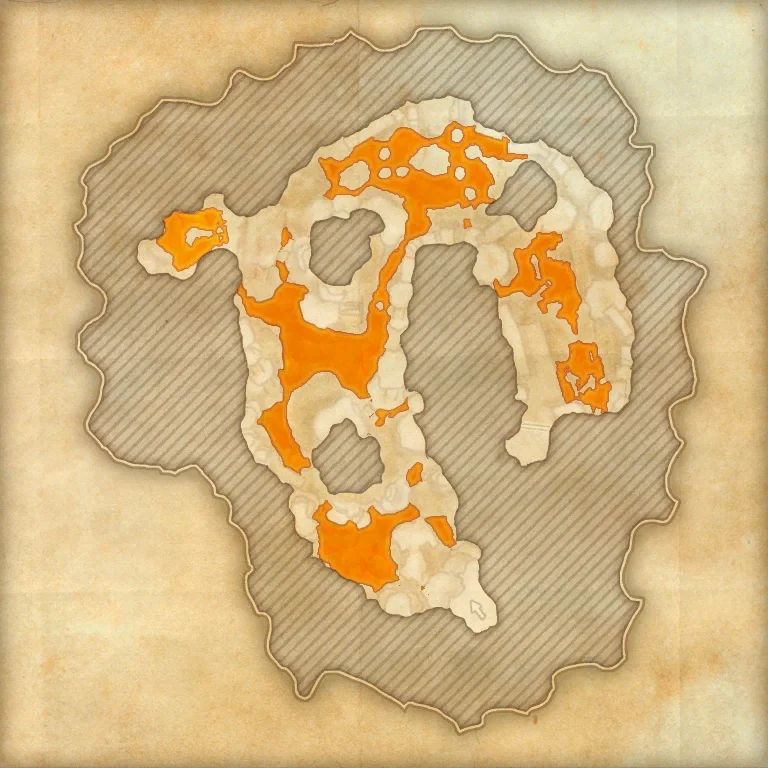Fungal Chasm room map with the entrance, exit, possible mushroom spots, checkpoints, invisible stairs, Subjugating Mindspore, and Regular Chests marked