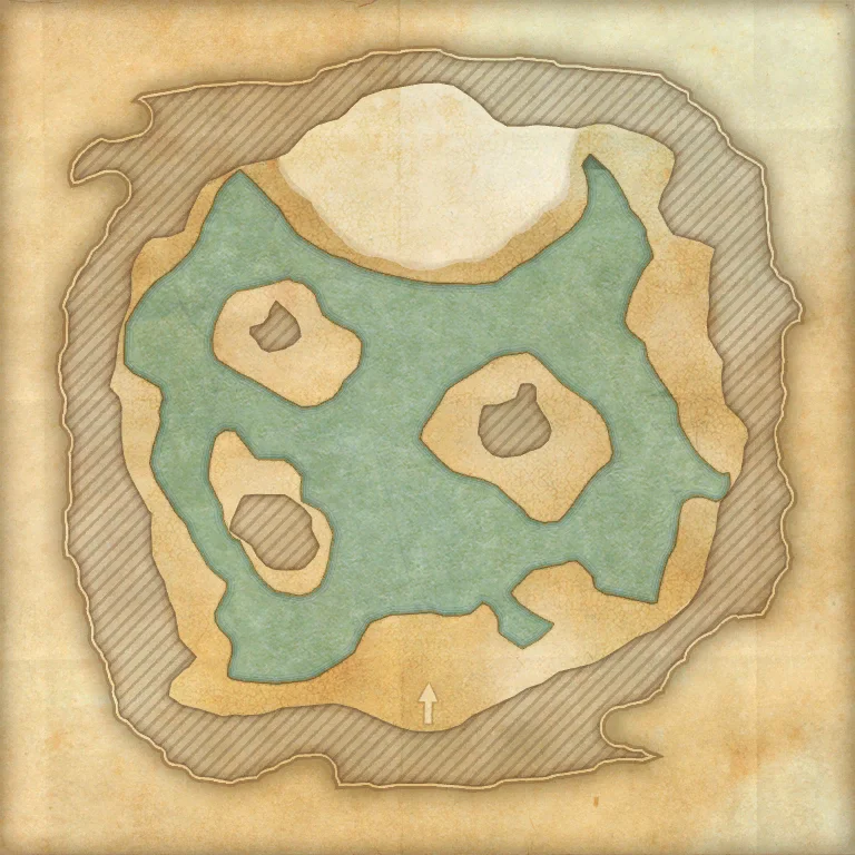 Murky Grotto room map with the start, Toxic Bud, Skyshard, and exit marked