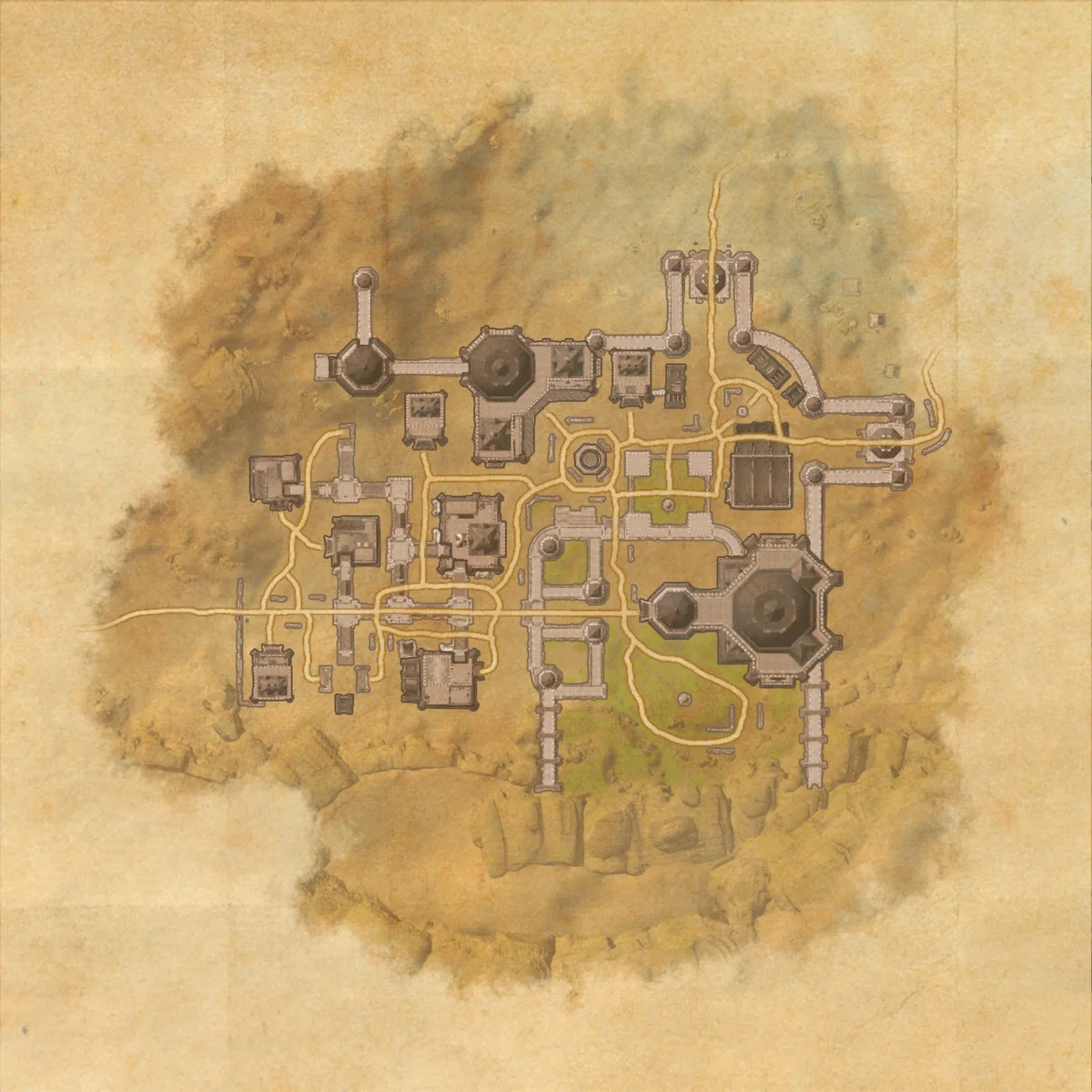 Bergama map showing the Gold Leaf Spy Post