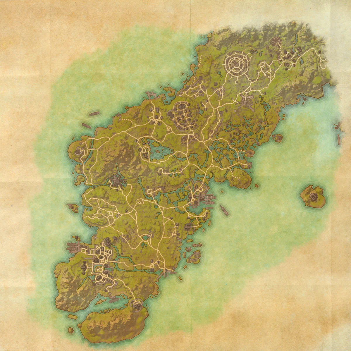 Glenumbra map showing Tilli the Gossip in Daggerfall