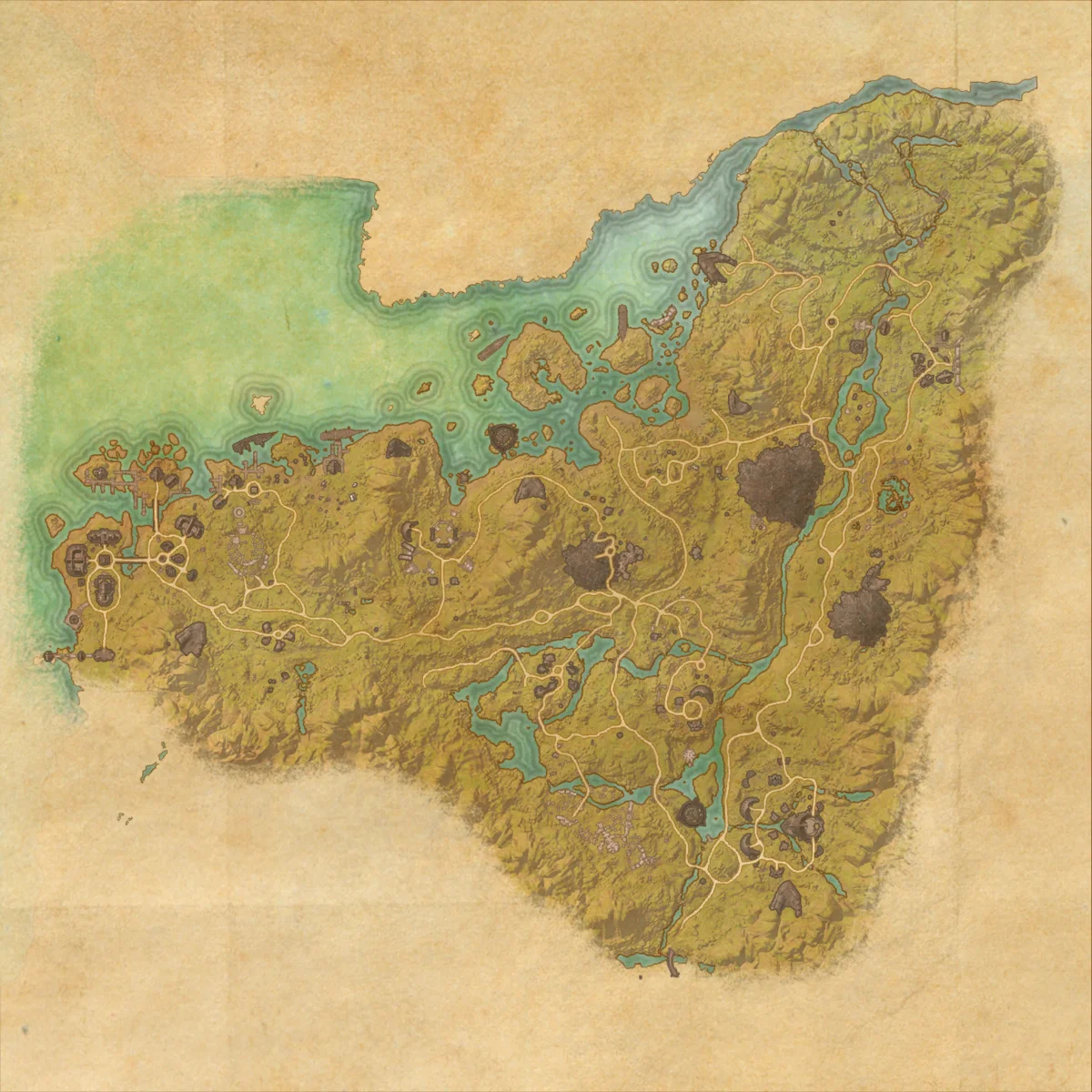 Malabal Tor map showing the Sea Elf Serpent Shrine
