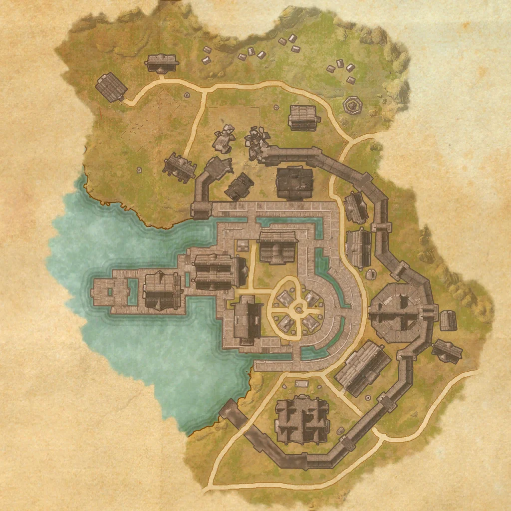 Map showing Bahtra at-Hunding's location in Riften, The Rift