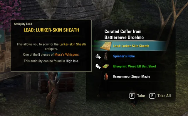 Lurker-Skin Sheath lead from a Favors coffer