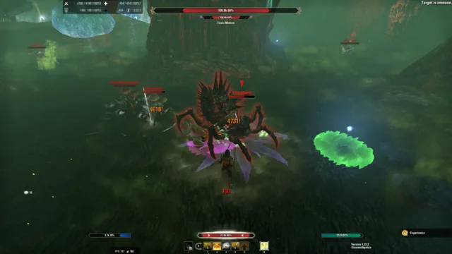 Fighting the Toxic Matron on the Toxic Bud in Murky Grotto