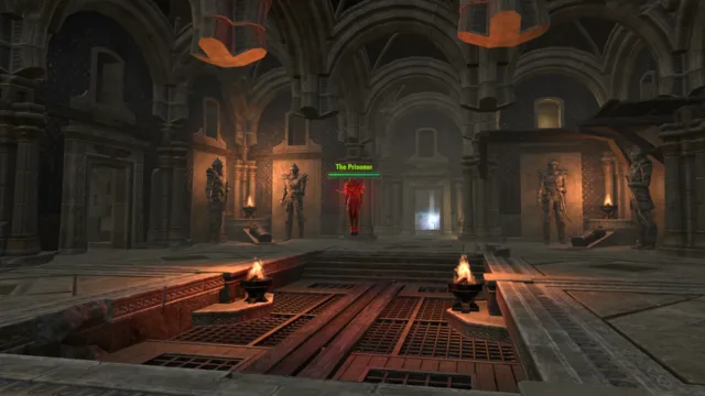 The Prisoner standing at the far end of the Prison of the Unrepentant