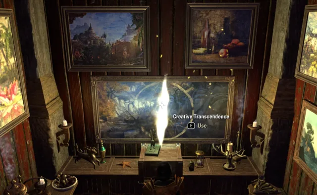 The Creative Transcendence prompt on a painting in The Lakehouse