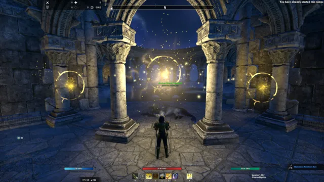All 3 Gryphon Seal Slots glowing with the Ancient Direnni Quasigriff behind them