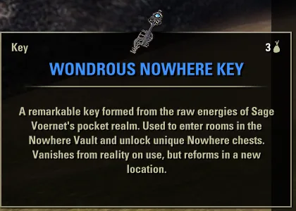 Wondrous Nowhere Key tooltip