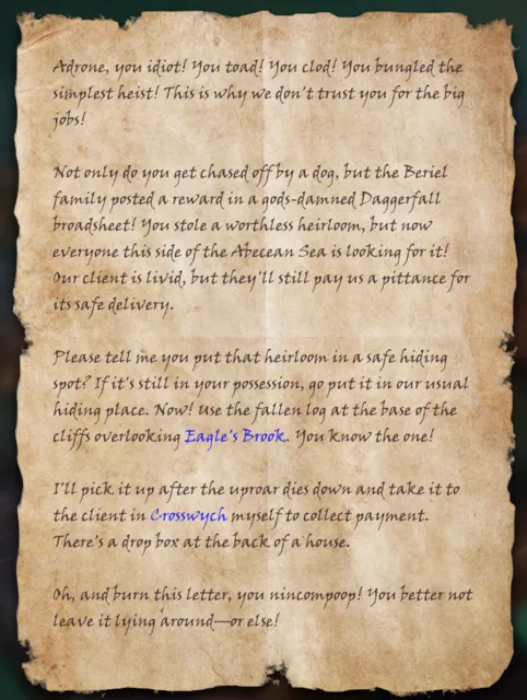 Adrone, You Idiot! letter