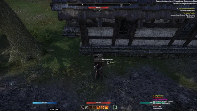 Heist Drop Box behind a house in Crosswych