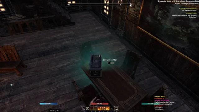 Gold Leaf Lockbox in Moira's Hope