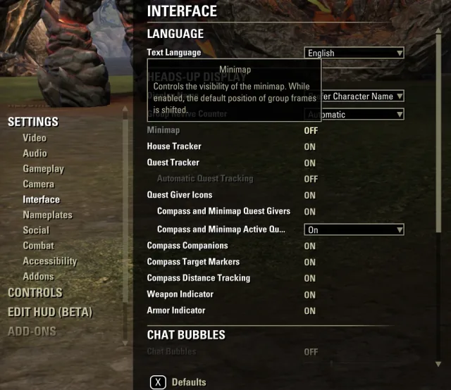 Minimap setting under Interface > Heads-Up Display