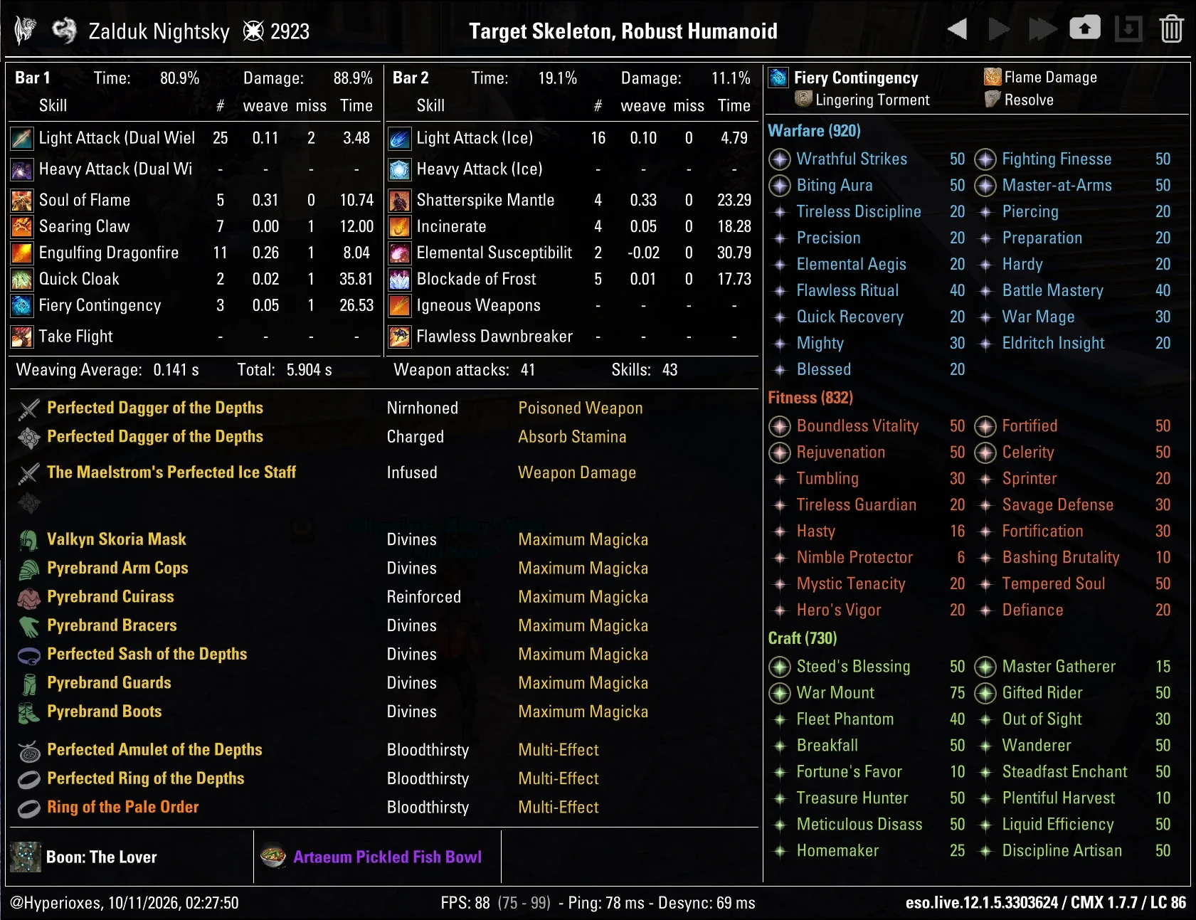 Breath Dragonknight Solo CMX setup - Regular setup