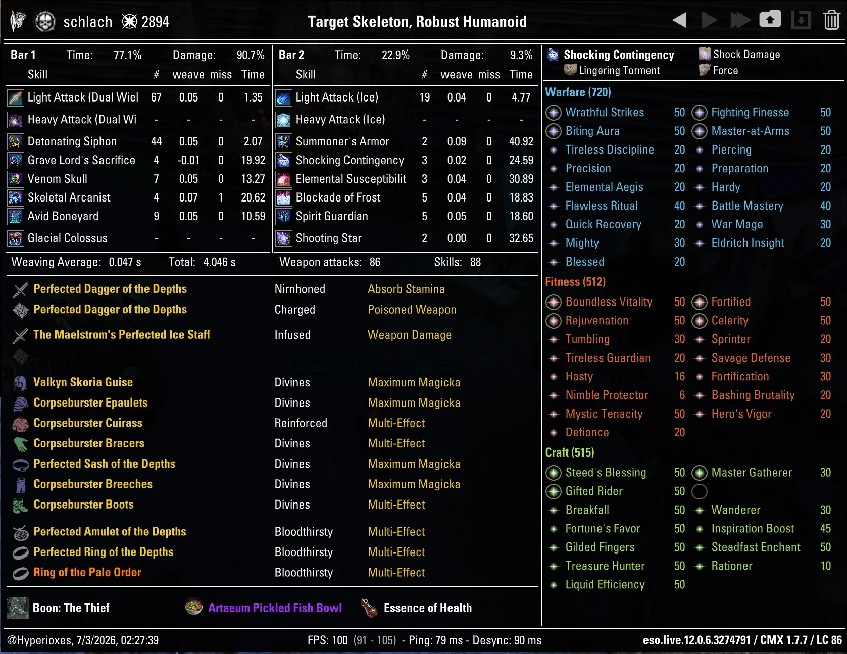 Magicka Necromancer Solo CMX setup - Instanced setup