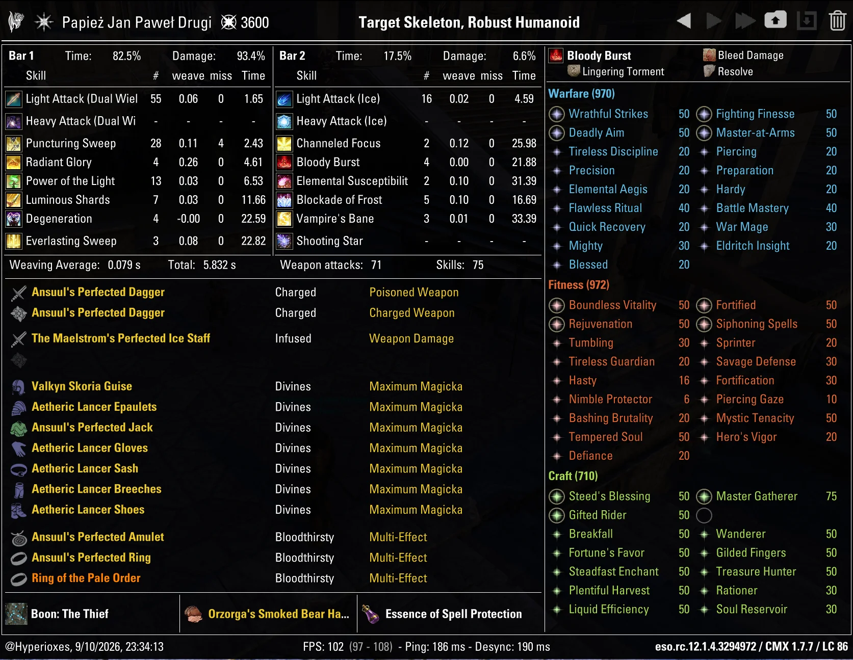 Magicka Templar Solo CMX Setup - Regular Setup - ESO