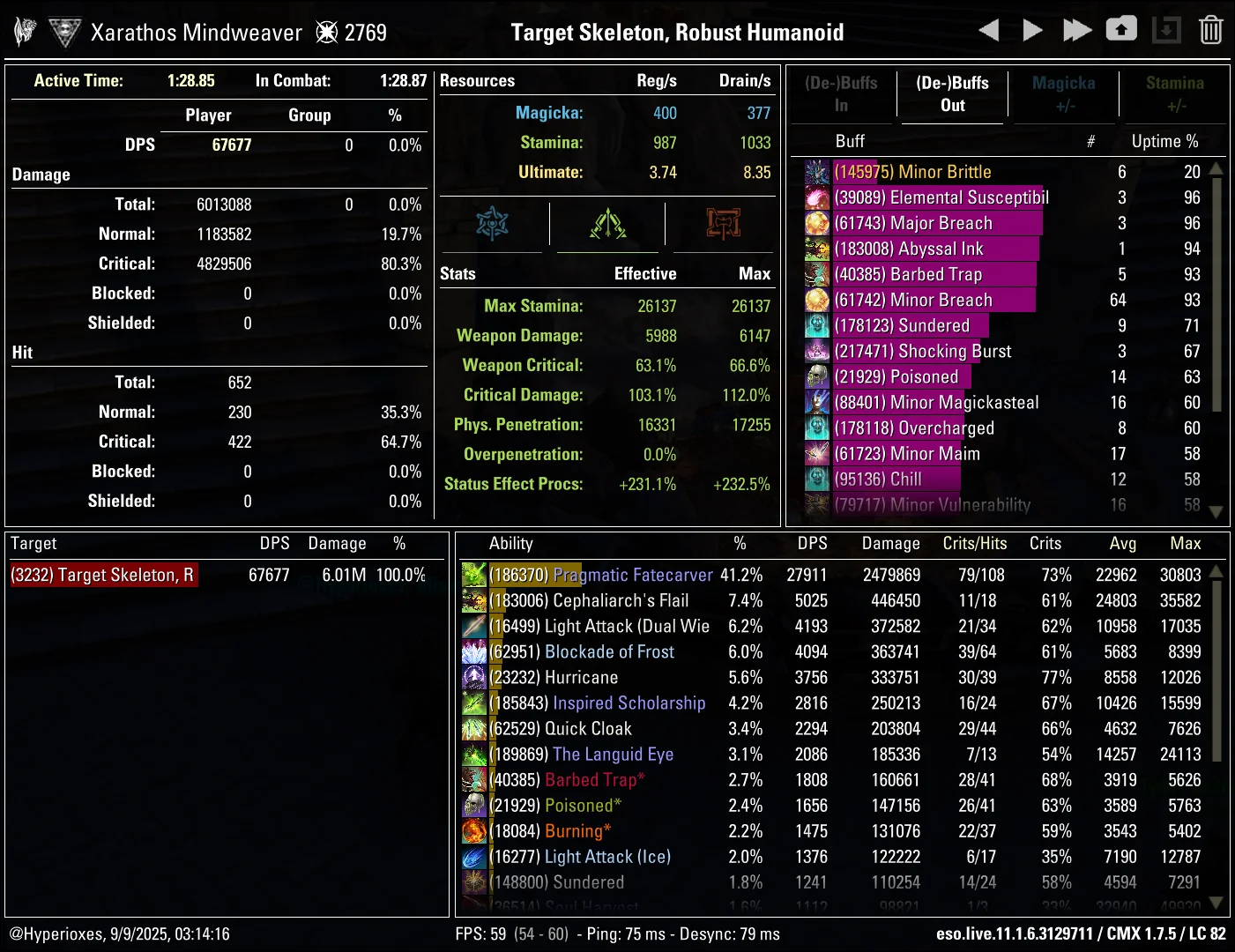 Strongest Subclass Solo CMX Parse - Regular Setup - ESO