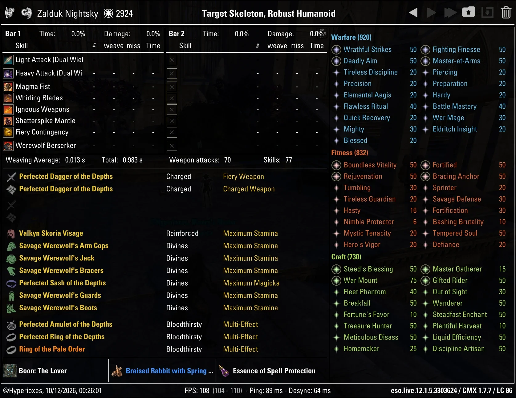 Werewolf Solo CMX setup - Base setup